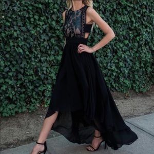 Black Vici high low dress